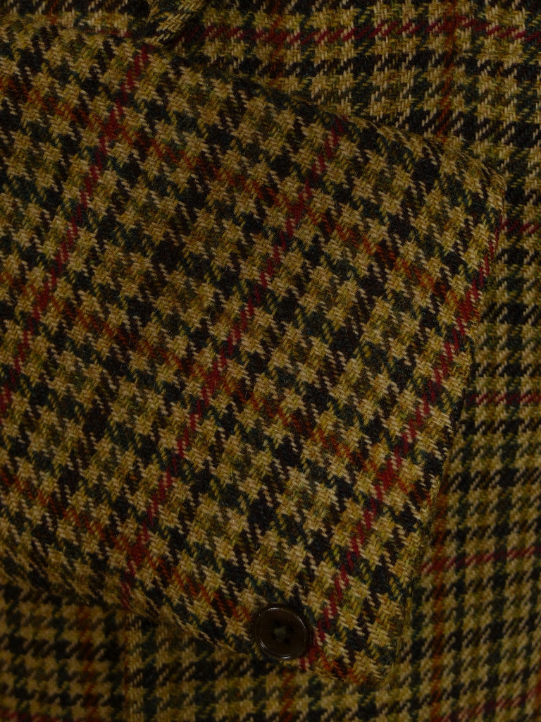 Vintage 1980s 80s does 1950s 50s houndstooth dogtooth check cuffed
