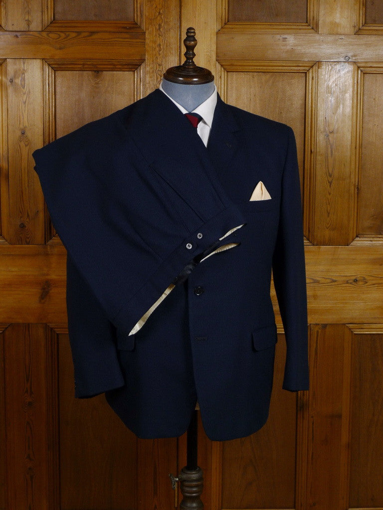 Nr Immaculate 1950s Vintage Tailored Heavyweight Blue Worsted 