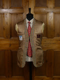 Vintage Brown / Green Houndstooth Harris Tweed Jacket 37L